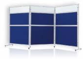Доска модерационная текстильная 2x3 TMT1260 120х60 двусторонняя серая, алюмин.рамка