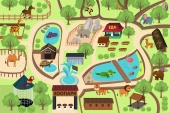 Игровое поле- крышка для планшета Зоопарк