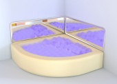 Интерактивный сухой бассейн с пультом управления угловой                        (Рекомендуемое количество шариков - 1300  шт.)