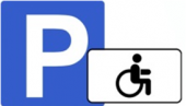 Знак "Парковка для инвалидов" (2 знака в комплекте и крепеж к ним, по ГОСТ 6.4 и 8.17, хомут универсальный диаметр 40-90мм)