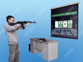 Интерактивный беспроводной лазерный стрелковый тренажер "Штурмовик-2" (мультимедийная система, массогабаритные макеты оружия)