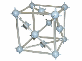 Модель демонстрационной кристаллической решетки меди Cu